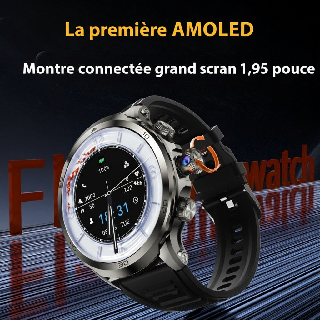 Montre Connectée Android 4G avec Carte SIM – Écran AMOLED
