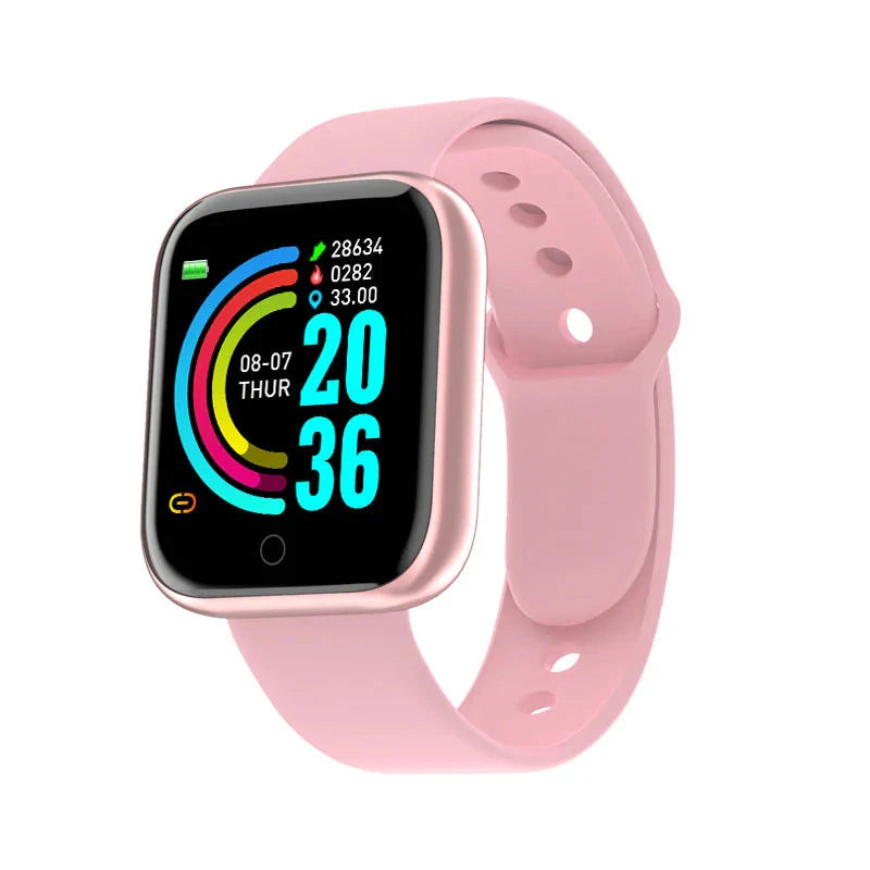 Multifunctional Smart Watch Men Women Bluetooth Connected Phone Music Fitness Sports Bracelet Sleep Monitor Y68 Smartwatch D20-12